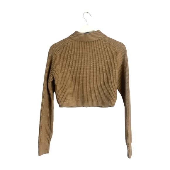 Aritzia Wilfred Nextdoor Merino Wool Cardigan Sweater Size XXS in Brown - Picture 3 of 10